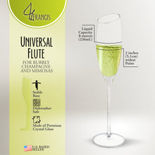 Load image into Gallery viewer, Champagne Flutes Set - 4pk Tall Slanted Edge Champagne Flute Glasses
