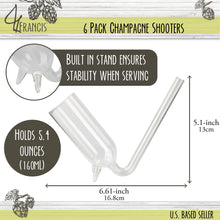 Load image into Gallery viewer, Champagne Shooters with Built In Stands - 6pk 5.7oz Champagne Bongs
